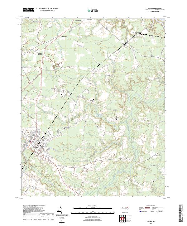 Ahoskie topographic map thumbnail