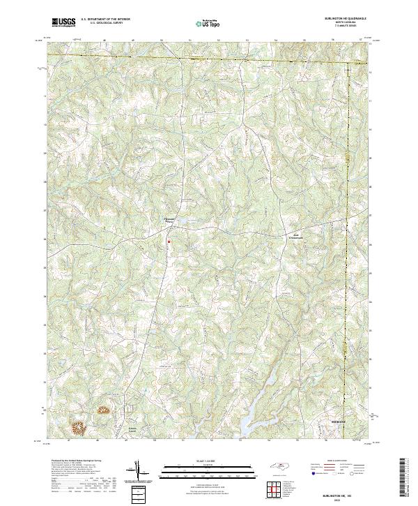 Burlington NE topographic map thumbnail