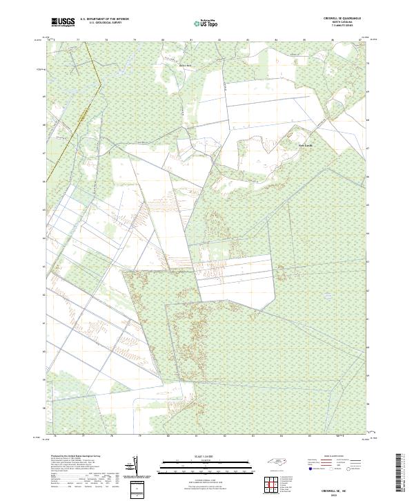Creswell SE topographic map thumbnail