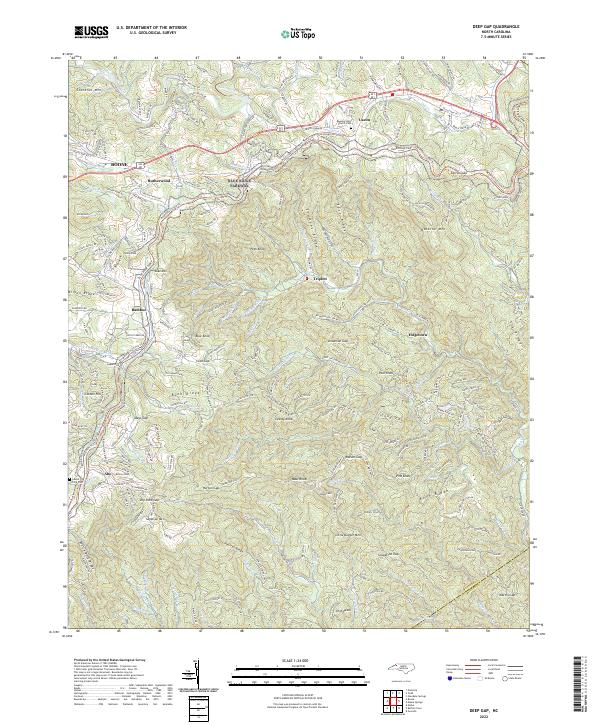 Deep Gap topographic map thumbnail