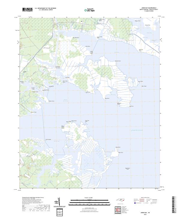 Jones Bay topographic map thumbnail
