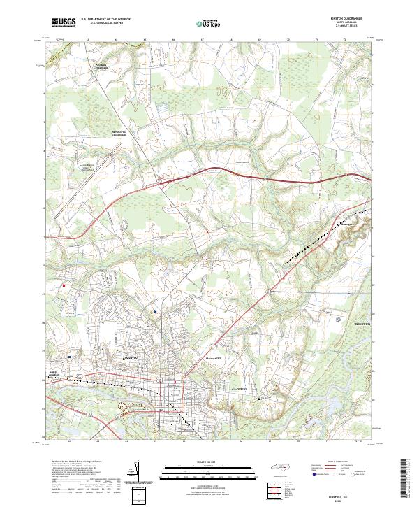 Kinston topographic map thumbnail