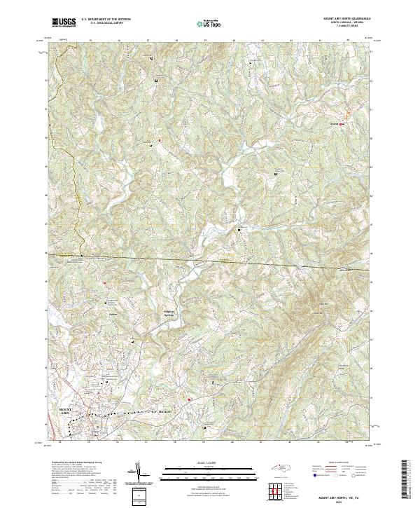 Mount Airy North topographic map thumbnail