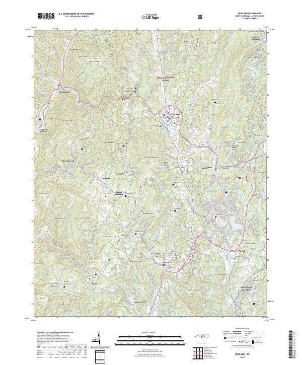 Newland topographic map thumbnail