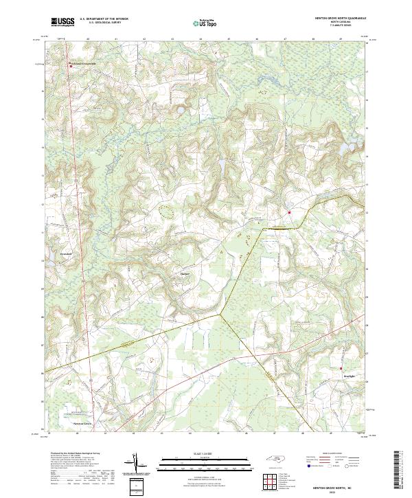 Newton Grove North topographic map thumbnail