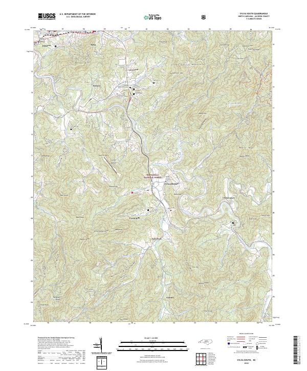 Sylva South 2022 topographic map thumbnail