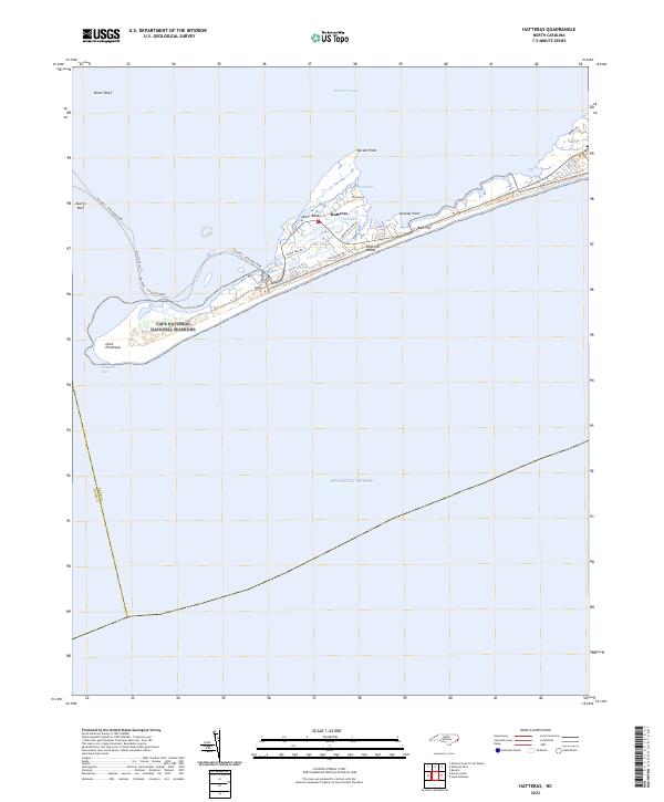 Hatteras topographic map thumbnail