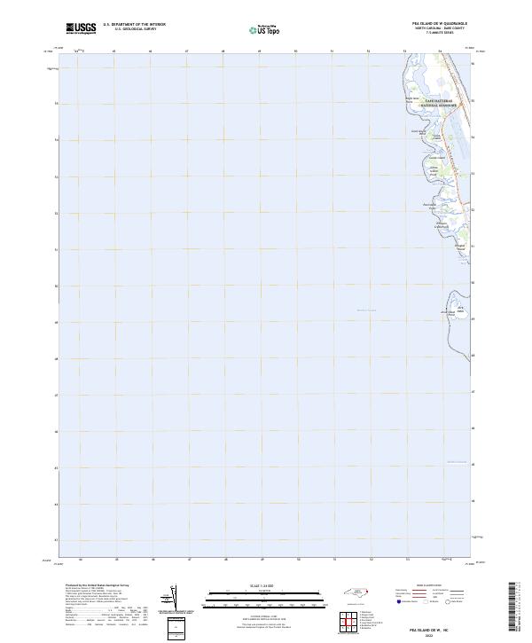 Pea Island OE W topographic map thumbnail