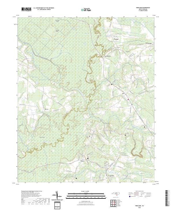 Freeland topographic map thumbnail