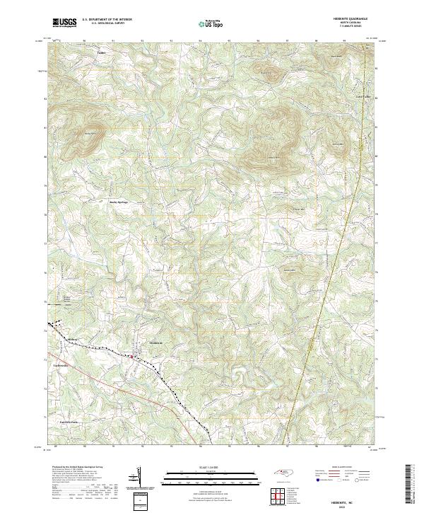 Hiddenite topographic map thumbnail