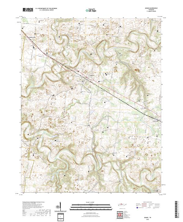Adams topographic map thumbnail