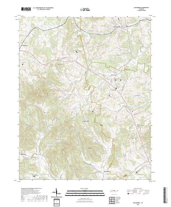 Alexandria topographic map thumbnail