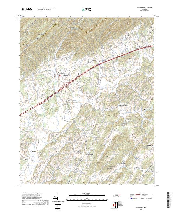 Baileyton topographic map thumbnail