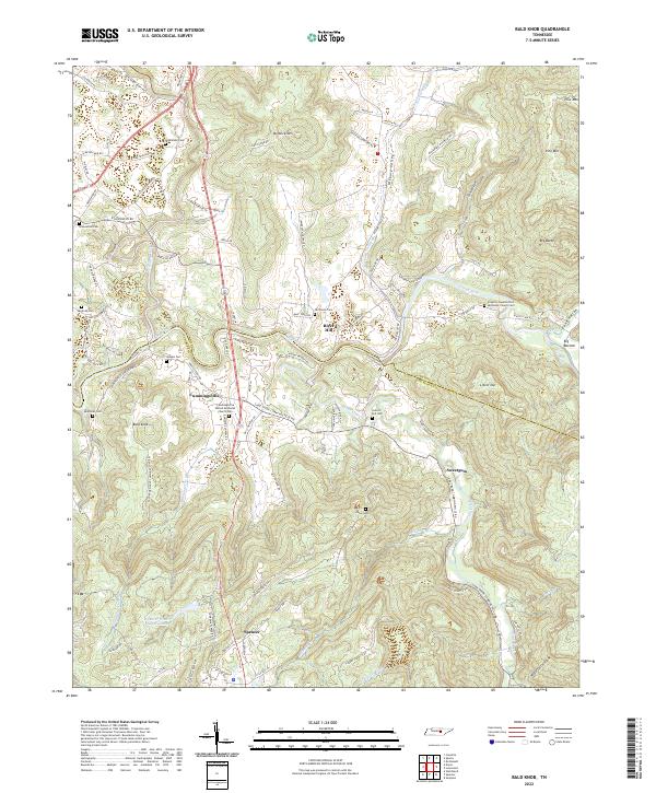 Bald Knob topographic map thumbnail