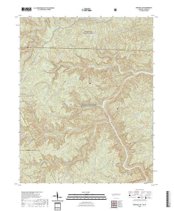 Barthell SW topographic map thumbnail
