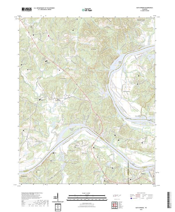 Bath Springs topographic map thumbnail