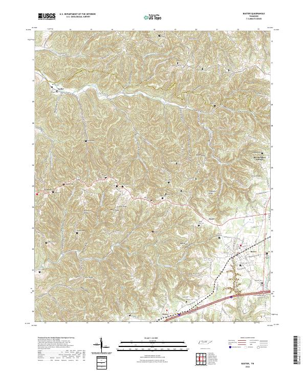 Baxter topographic map thumbnail