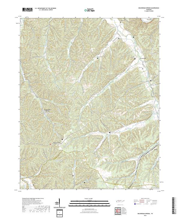 Beaverdam Springs topographic map thumbnail