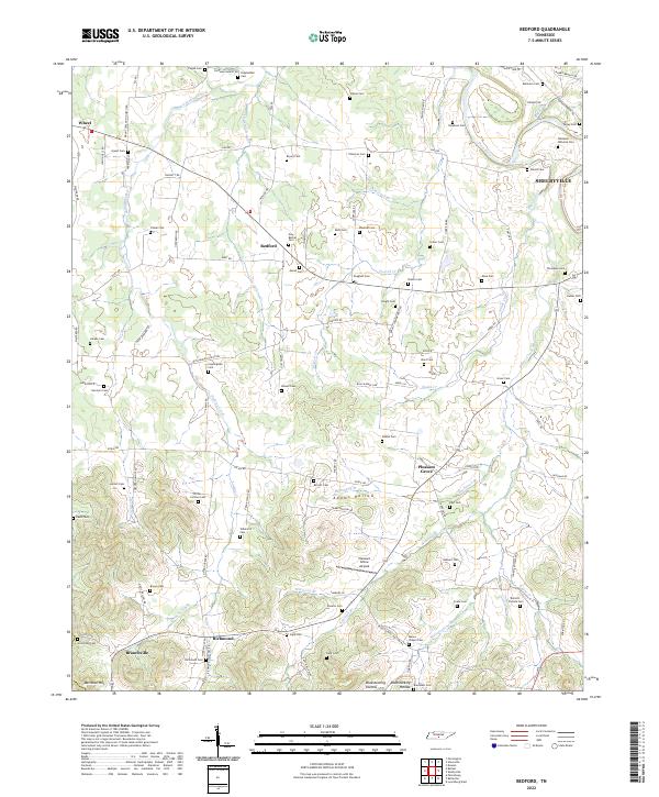 Bedford topographic map thumbnail