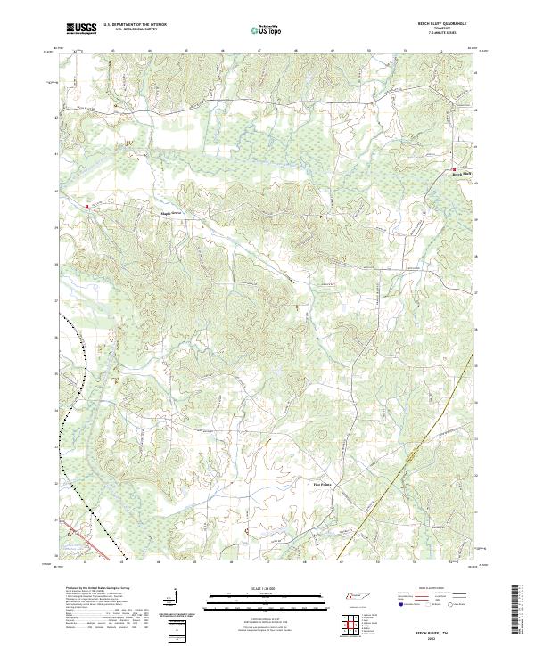 Beech Bluff topographic map thumbnail