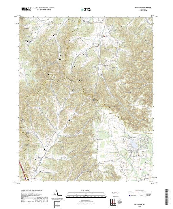 Beechgrove topographic map thumbnail