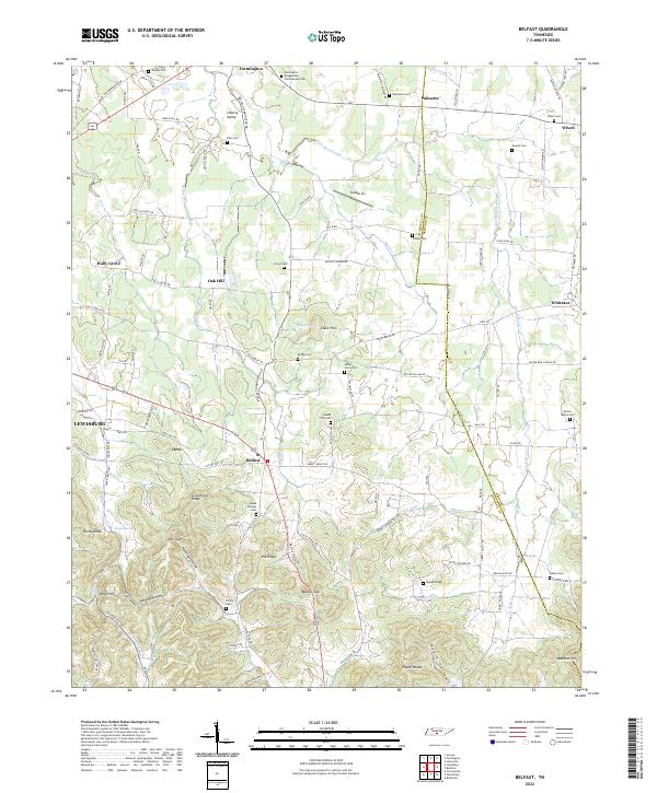 Belfast topographic map thumbnail