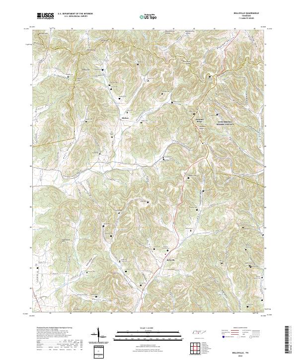 Belleville topographic map thumbnail