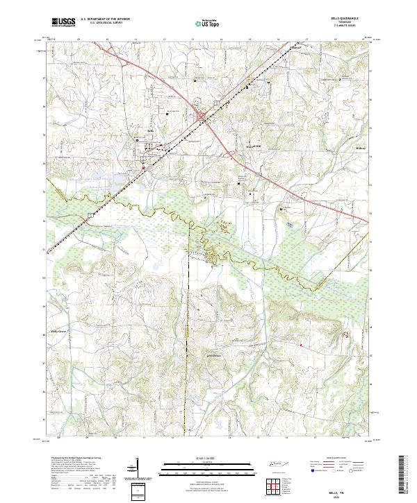 Bells topographic map thumbnail