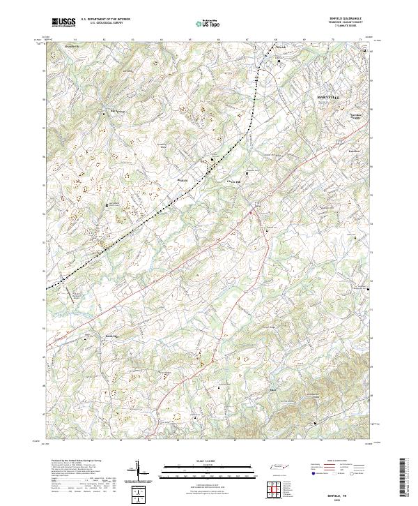Binfield topographic map thumbnail