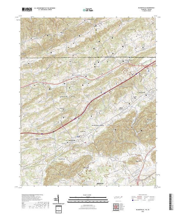 Blountville topographic map thumbnail