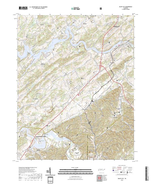 Bluff City topographic map thumbnail