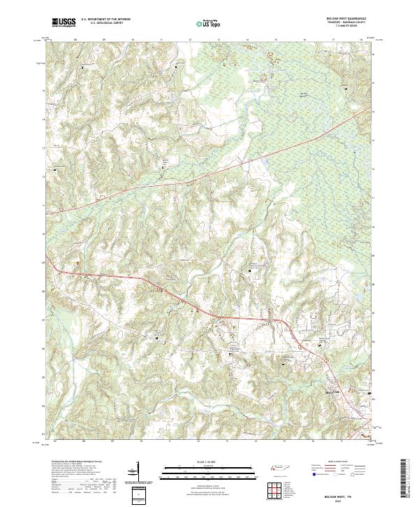 Bolivar West topographic map thumbnail