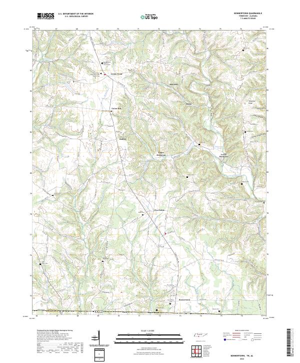 Bonnertown topographic map thumbnail