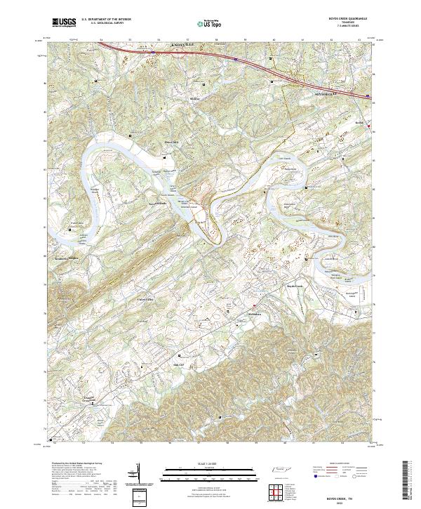 Boyds Creek topographic map thumbnail