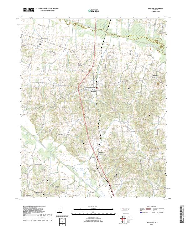 Bradford topographic map thumbnail