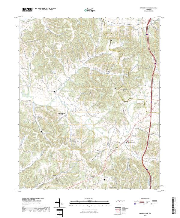 Brick Church topographic map thumbnail