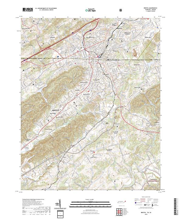 Bristol topographic map thumbnail