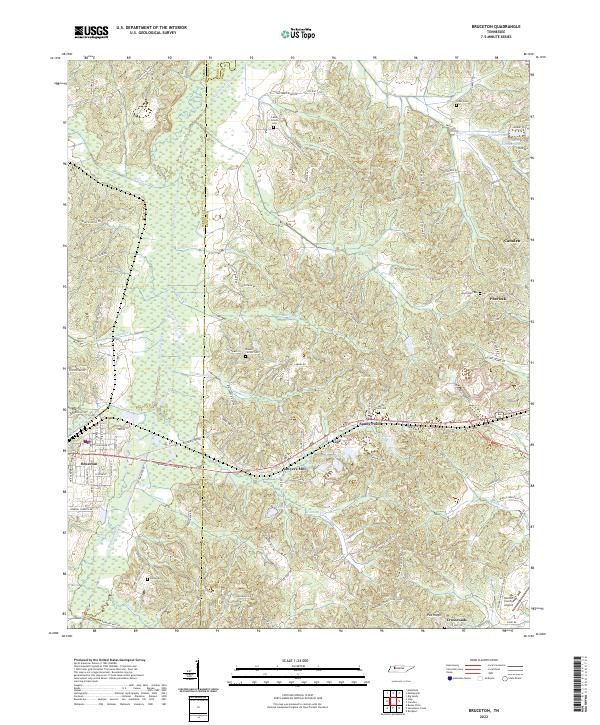 Bruceton topographic map thumbnail