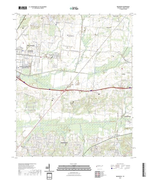 Brunswick topographic map thumbnail
