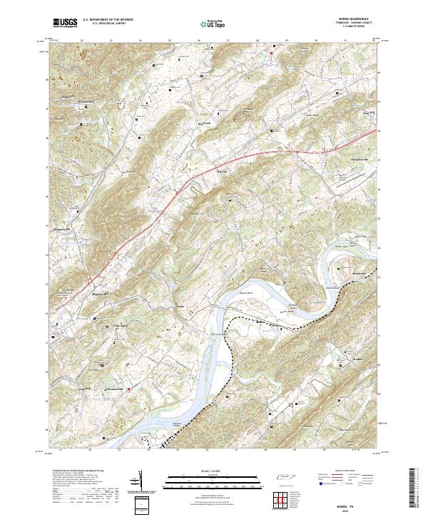 Burem topographic map thumbnail