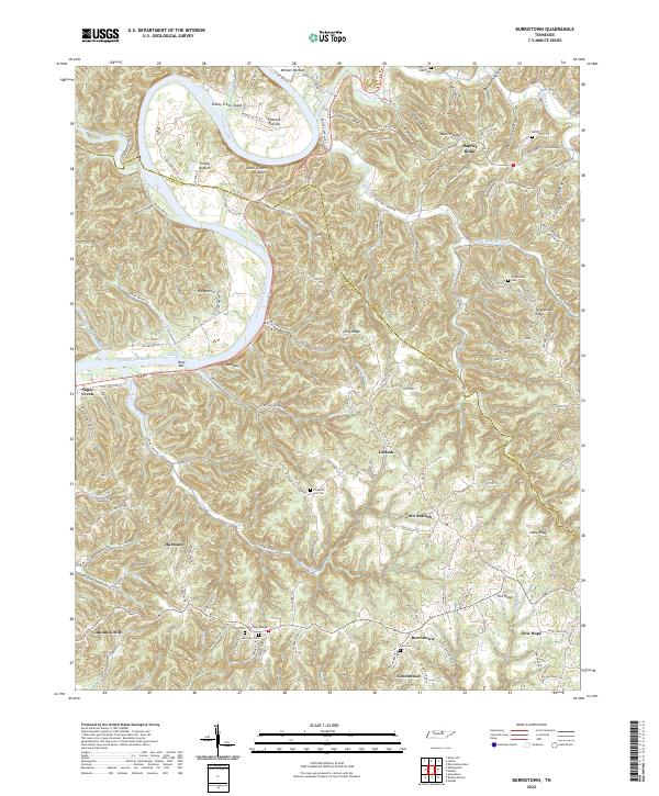 Burristown topographic map thumbnail