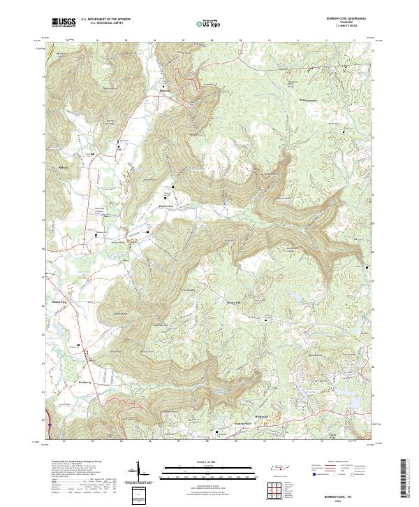 Burrow Cove topographic map thumbnail