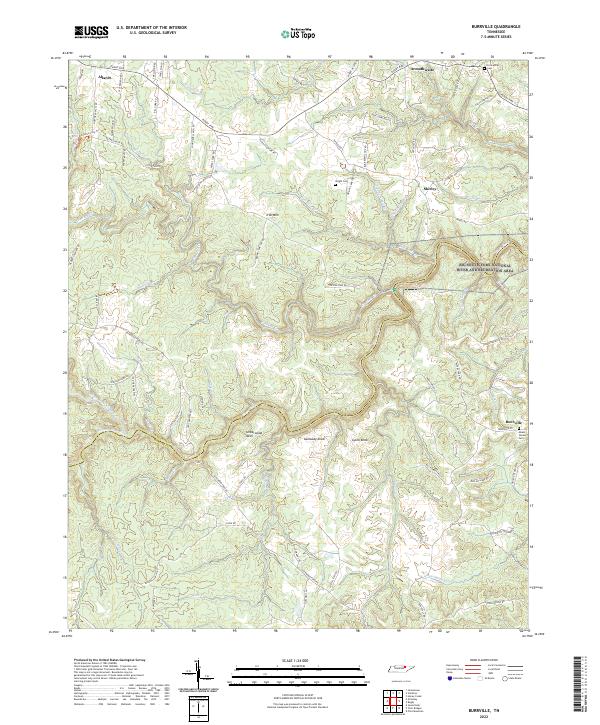 Burrville topographic map thumbnail