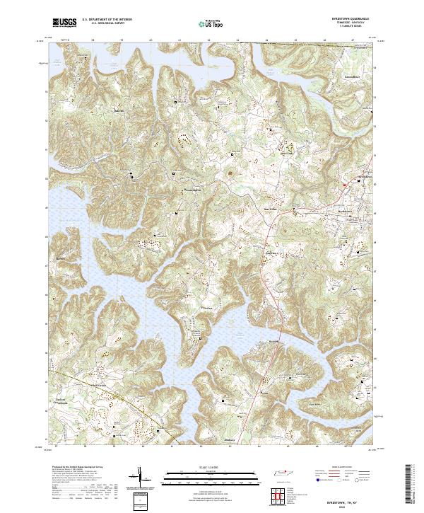 Byrdstown topographic map thumbnail