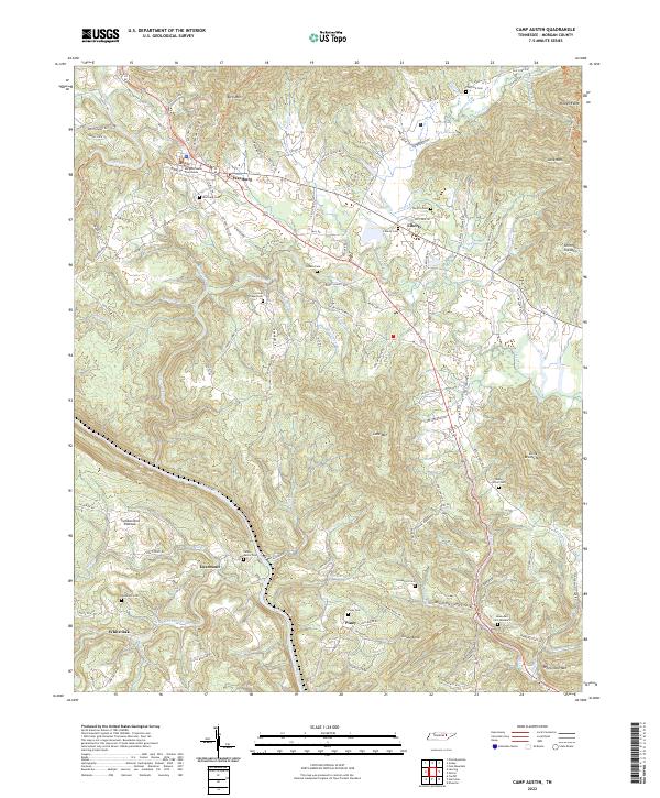 Camp Austin topographic map thumbnail