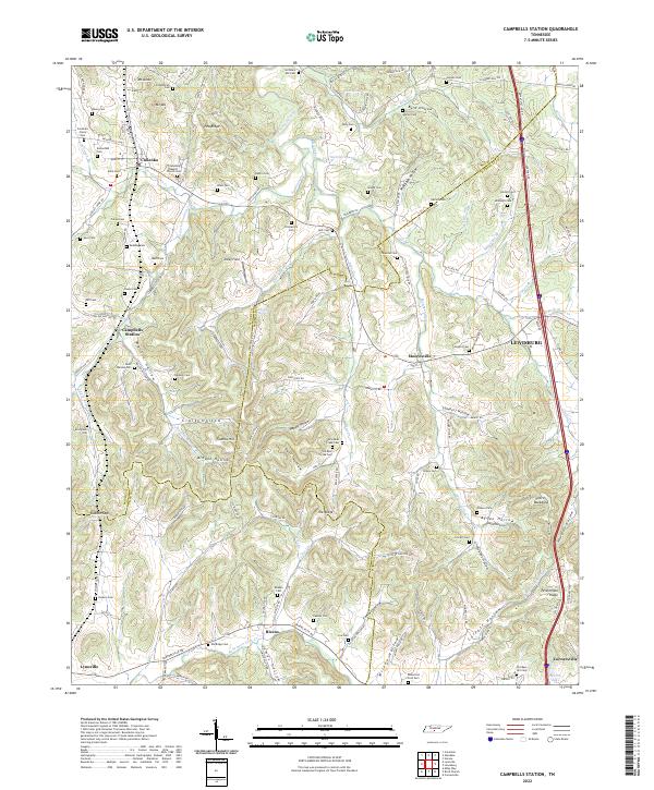 Campbells Station topographic map thumbnail
