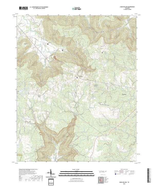 Cane Hollow topographic map thumbnail