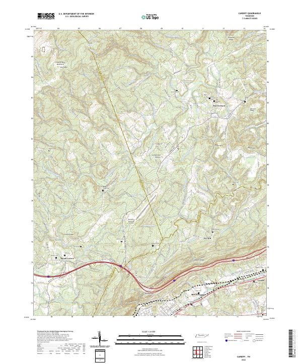 Cardiff topographic map thumbnail