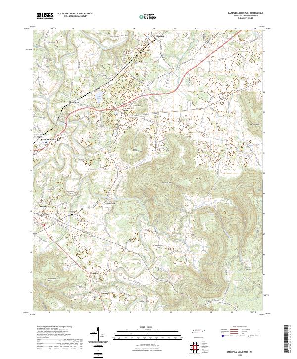 Cardwell Mountain topographic map thumbnail
