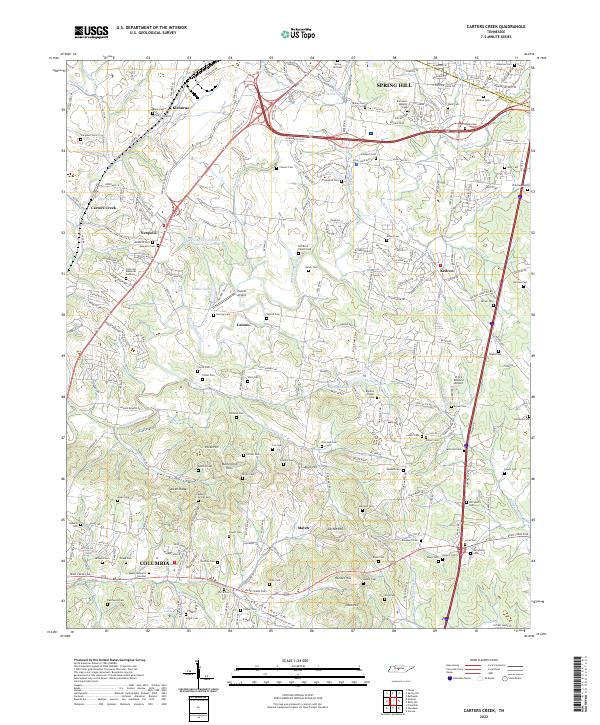 Carters Creek topographic map thumbnail